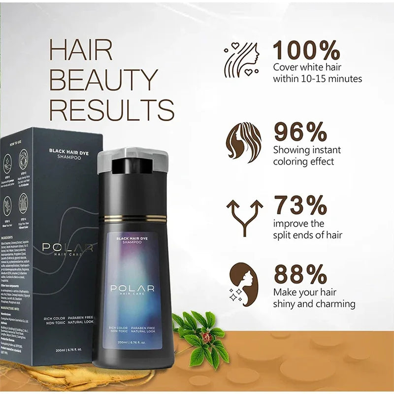 3-in-1 Hair Dye Shampoo Quick Color Shampoo White Hair Quick Blackening